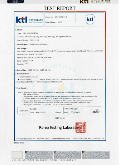 KTL Test Report
